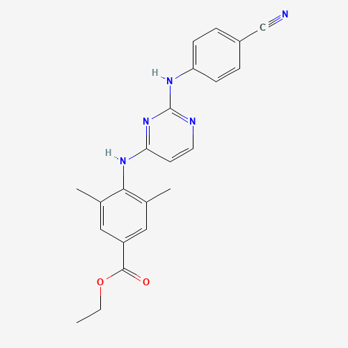 Ethyl 4-({2-[(4-cyanophenyl)amino]-4-pyrimidinyl}amino)-3,5-dimethylbenzoate (CAS: 708254-90-4) - Related Chemical Product