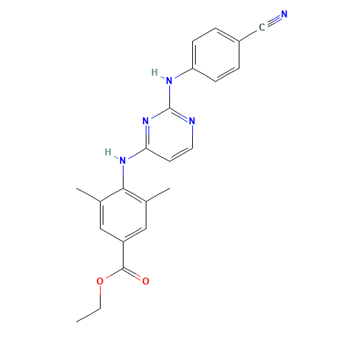 Ethyl 4-({2-[(4-cyanophenyl)amino]-4-pyrimidinyl}amino)-3,5-dimethylbenzoate (CAS: 708254-90-4) - Related Chemical Product