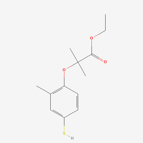 ethyl 2-methyl-2-(2-methyl-4-sulfanyl-phenoxy)propanoate (CAS: 447406-77-1) - Related Chemical Product