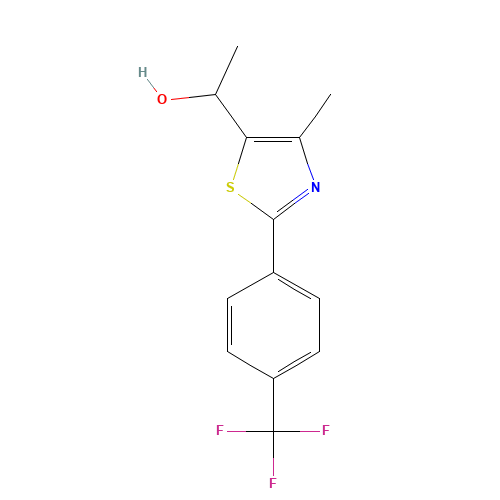 1-{4-Methyl-2-[4-(trifluoromethyl)phenyl]-1,3-thiazol-5-yl}ethanol (CAS: 438577-62-9) - Related Chemical Product