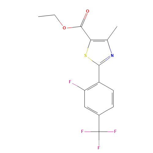 ethyl 2-[2-fluoro-4-(trifluoromethyl)phenyl]-4-methyl-thiazole-5-carboxylate (CAS: 317319-35-0) - Related Chemical Product