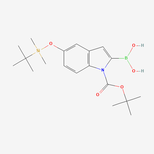[1-(tert-butoxycarbonyl)-5-{[tert-butyl(dimethyl)silyl]oxy}-1H-indol-2-yl]boronic acid (CAS: 335649-61-1) - Related Chemical Product