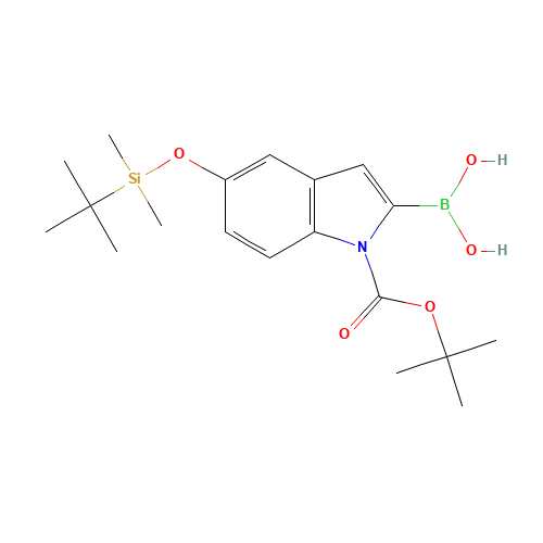 [1-(tert-butoxycarbonyl)-5-{[tert-butyl(dimethyl)silyl]oxy}-1H-indol-2-yl]boronic acid (CAS: 335649-61-1) - Related Chemical Product