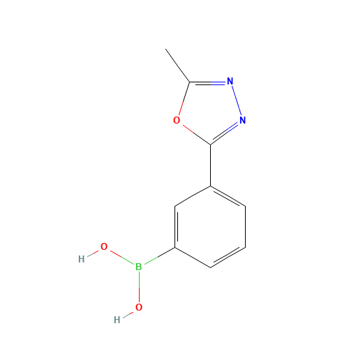[3-(5-methyl-1,3,4-oxadiazol-2-yl)phenyl]boronic acid (CAS: 913836-04-1) - Chemical Structure and Molecular Formula 
