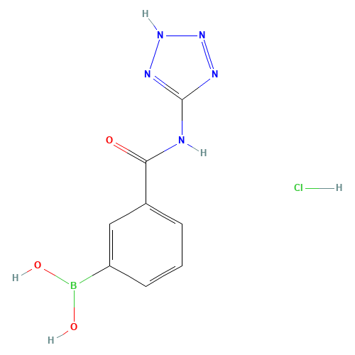 [3-(1H-Tetrazol-5-ylcarbamoyl)phenyl]boronic acid hydrochloride (1:1) (CAS: 850567-38-3) - Related Chemical Product