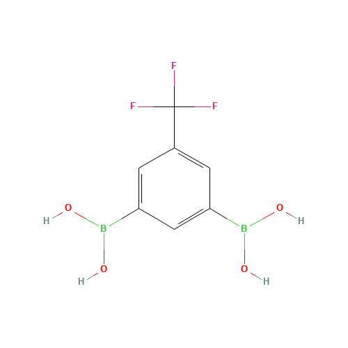 [5-(Trifluoromethyl)-1,3-phenylene]diboronic acid (CAS: 913835-35-5) - Chemical Structure and Molecular Formula 