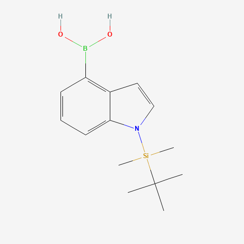 {1-[Dimethyl(2-methyl-2-propanyl)silyl]-1H-indol-4-yl}boronic acid (CAS: 351457-64-2) - Related Chemical Product