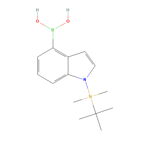 {1-[Dimethyl(2-methyl-2-propanyl)silyl]-1H-indol-4-yl}boronic acid (CAS: 351457-64-2) - Related Chemical Product