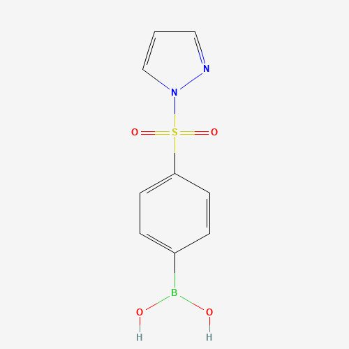 [4-(1H-Pyrazol-1-ylsulfonyl)phenyl]boronic acid (CAS: 957061-02-8) - Chemical Structure and Molecular Formula 