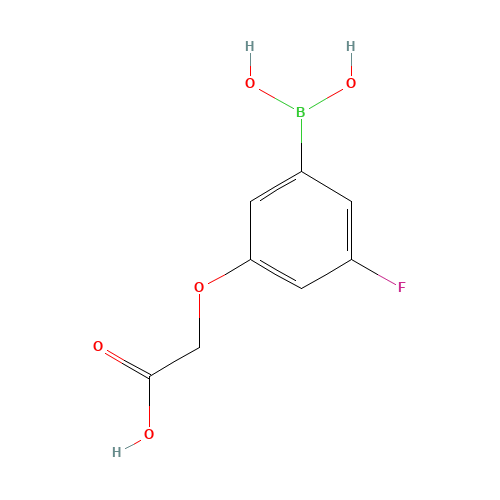 [3-(Dihydroxyboryl)-5-fluorophenoxy]acetic acid (CAS: 913835-56-0) - Chemical Structure and Molecular Formula 