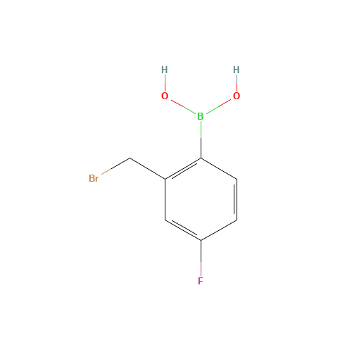 [2-(Bromomethyl)-4-fluorophenyl]boronic acid (CAS: 850568-01-3) - Chemical Structure and Molecular Formula 