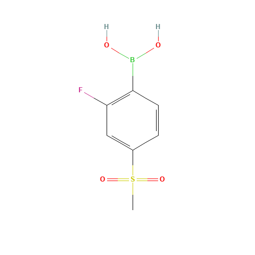 [2-Fluoro-4-(methylsulfonyl)phenyl]boronic acid (CAS: 957060-85-4) - Chemical Structure and Molecular Formula 