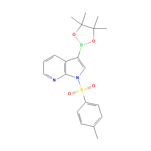 1-[(4-Methylphenyl)sulfonyl]-3-(4,4,5,5-tetramethyl-1,3,2-dioxaborolan-2-yl)-1H-pyrrolo[2,3-b]pyridin (CAS: 866545-91-7) - Related Chemical Product