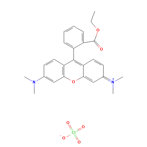 6-(Dimethylamino)-9-[2-(ethoxycarbonyl)phenyl]-N,N-dimethyl-3H-xanthen-3-iminium perchlorate (CAS: 115532-52-0) - Related Chemical Product