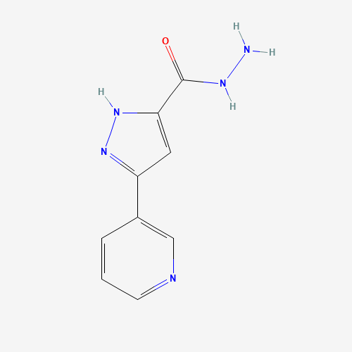 5-(3-Pyridinyl)-1H-pyrazole-3-carbohydrazide (CAS: 23424-35-3) - Chemical Structure and Molecular Formula 