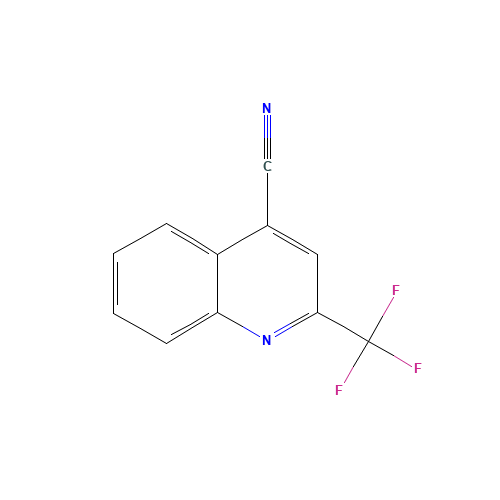 2-(Trifluoromethyl)-4-quinolinecarbonitrile (CAS: 18706-26-8) - Chemical Structure and Molecular Formula 