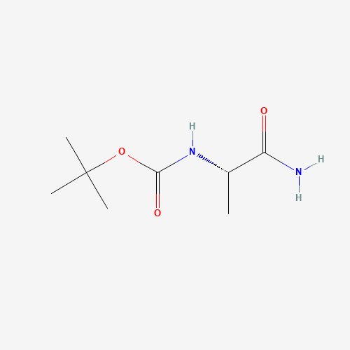 N<sup>2</sup>-(tert-Butoxycarbonyl)-L-alaninamide (CAS: 85642-13-3) - Chemical Structure and Molecular Formula 