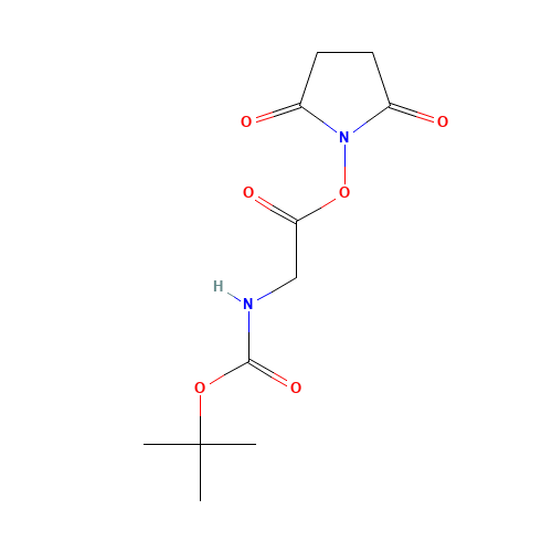 2,5-Dioxopyrrolidin-1-yl N-(tert-butoxycarbonyl)glycinate (CAS: 3392-07-2) - Chemical Structure and Molecular Formula 