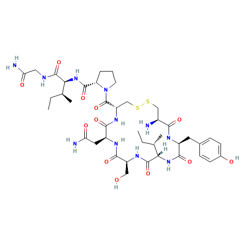 1-{[(4R,7S,10S,16S,19R)-19-Amino-7-(2-amino-2-oxoethyl)-13-[(2S)-2-butanyl]-16-(4-hydroxybenzyl)-10-(hydroxymethyl)-6,9,12,15,18-pentaoxo-1,2-dithia-5,8,11,14,17-pentaazacycloicosan-4-yl]carbonyl}-L-prolyl-L-isoleucylglycinamide (CAS: 550-21-0) - Related Chemical Product
