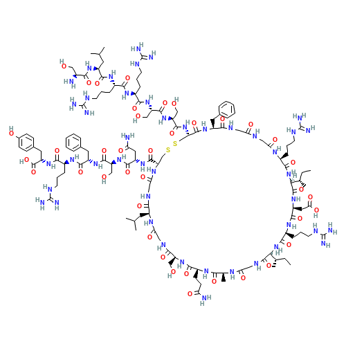 (2S)-2-[[(2S)-2-[[(2S)-2-[[(2S)-2-[[(2S)-4-amino-2-[[(1R,7S,13S,16S,19S,25S,28S,31S,34S,37S,46S,49R)-49-[[(2S)-2-[[(2S)-2-[[(2S)-2-[[(2S)-2-[[(2S)-2-[[(2S)-2-amino-3-hydroxy-propanoyl]amino]-4-methyl-pentanoyl]amino]-5-guanidino-pentanoyl]amino]-5-guanidi (CAS: 88898-17-3) - Related Chemical Product
