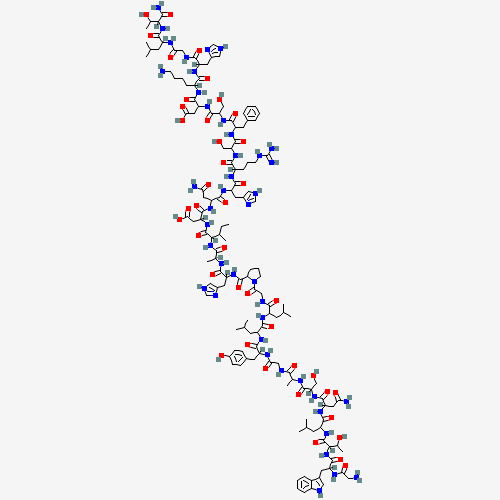 Glycyl-L-tryptophyl-L-threonyl-L-leucyl-L-asparaginyl-L-seryl-L-alanylglycyl-L-tyrosyl-L-leucyl-L-leucylglycyl-L-prolyl-L-histidyl-L-alanyl-L-isoleucyl-L-a-aspartyl-L-asparaginyl-L-histidyl-L-arginyl-L-seryl-L-phenylalanyl-L-seryl-L-a-aspartyl-L-lysyl-L-h (CAS: 114547-31-8) - Related Chemical Product