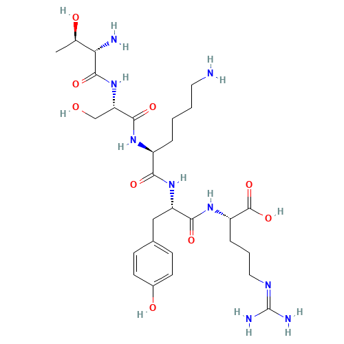 L-Threonyl-L-seryl-L-lysyl-L-tyrosyl-N<sup>5</sup>-(diaminomethylene)-L-ornithine (CAS: 83759-54-0) - Related Chemical Product