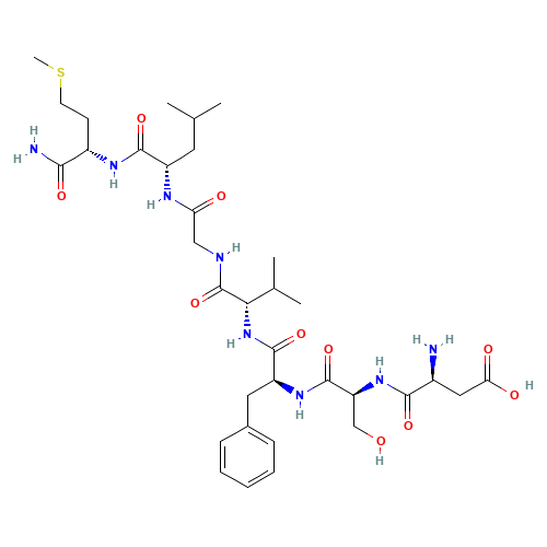 L-a-Aspartyl-L-seryl-L-phenylalanyl-L-valylglycyl-L-leucyl-L-methioninamide (CAS: 97559-35-8) - Related Chemical Product