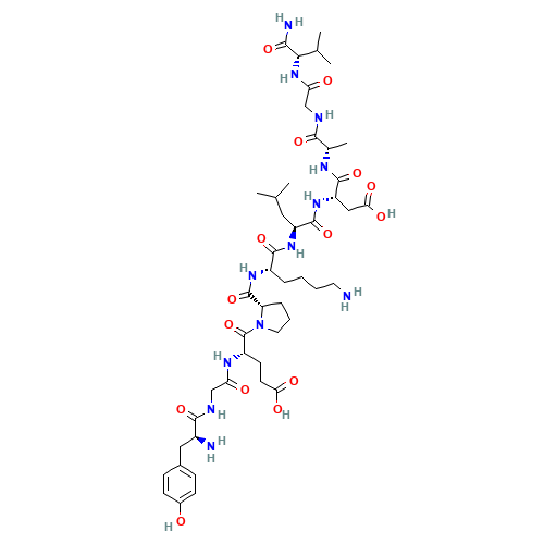 L-Tyrosylglycyl-L-a-glutamyl-L-prolyl-L-lysyl-L-leucyl-L-a-aspartyl-L-alanylglycyl-L-valinamide (CAS: 130918-90-0) - Related Chemical Product