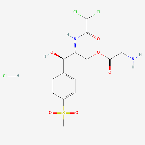 Thiamphenicol glycinate hydrochloride (CAS: 2611-61-2) - Chemical Structure and Molecular Formula 
