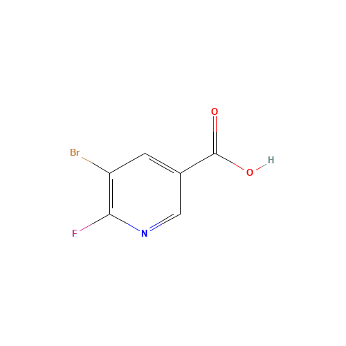 5-Bromo-6-fluoronicotinic acid (CAS: 29241-63-2) - Chemical Structure and Molecular Formula 