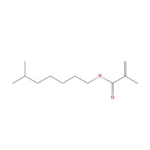 6-Methylheptyl methacrylate (CAS: 28675-80-1) - Chemical Structure and Molecular Formula 