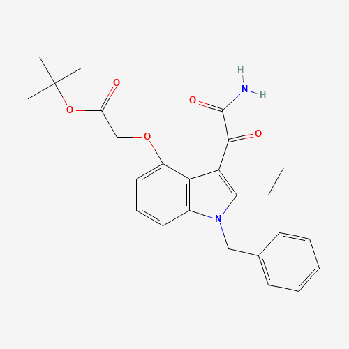 2-Methyl-2-propanyl ({3-[amino(oxo)acetyl]-1-benzyl-2-ethyl-1H-indol-4-yl}oxy)acetate (CAS: 889675-08-5) - Related Chemical Product
