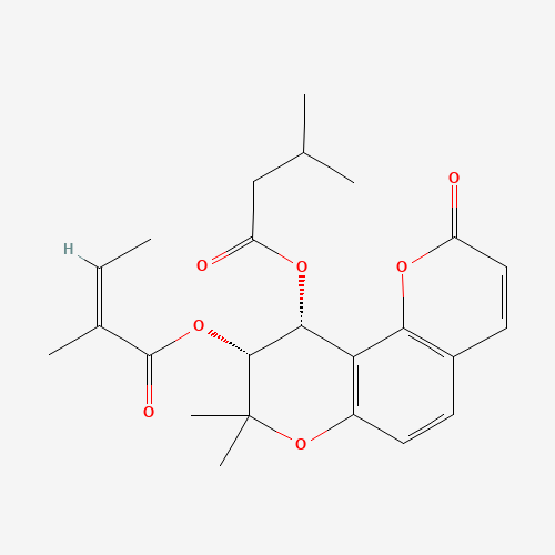 (9R,10R)-8,8-Dimethyl-10-[(2-methylbutanoyl)oxy]-2-oxo-9,10-dihydro-2H,8H-pyrano[2,3-f]chromen-9-yl (2Z)-2-methylbut-2-enoate (CAS: 72463-77-5) - Related Chemical Product