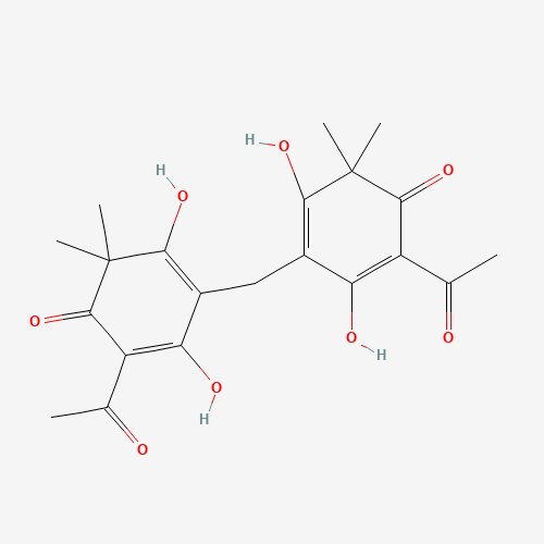 2,2'-Methylenebis(6-acetyl-3,5-dihydroxy-4,4-dimethyl-2,5-cyclohexadien-1-one) (CAS: 3570-40-9) - Related Chemical Product