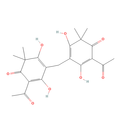 2,2'-Methylenebis(6-acetyl-3,5-dihydroxy-4,4-dimethyl-2,5-cyclohexadien-1-one) (CAS: 3570-40-9) - Related Chemical Product