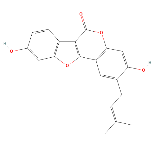 6-(3-Methylbut-2-enyl)coumestrol (CAS: 18642-23-4) - Related Chemical Product