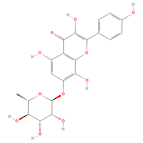 3,5,8-Trihydroxy-2-(4-hydroxyphenyl)-4-oxo-4H-chromen-7-yl 6-deoxy-a-L-mannopyranoside (CAS: 85571-15-9) - Related Chemical Product
