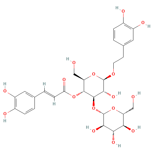 2-(3,4-Dihydroxyphenyl)ethyl 4-O-[(2E)-3-(3,4-dihydroxyphenyl)-2-propenoyl]-3-O-b-D-glucopyranosyl-b-D-glucopyranoside (CAS: 104777-68-6) - Related Chemical Product