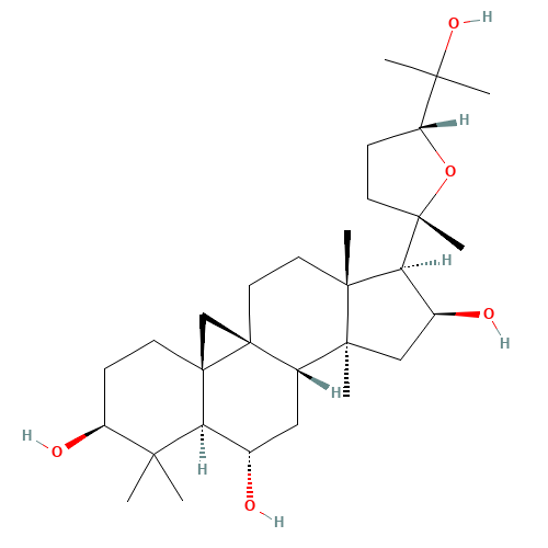 (3b,5ξ,6a,9ξ,10ξ,16b,17ξ,24R)-20,24-Epoxy-9,19-cyclolanostane-3,6,16,25-tetrol (CAS: 84605-18-5) - Related Chemical Product