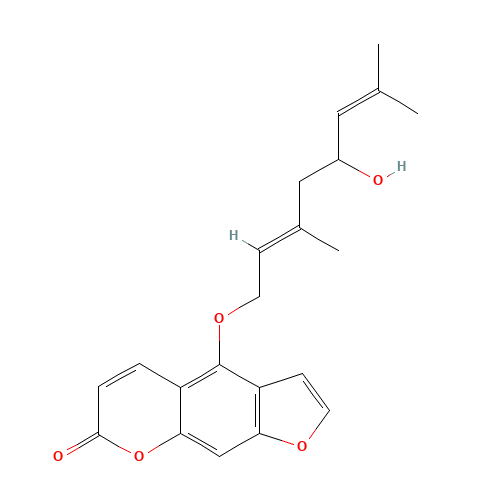 4-{[(2E)-5-hydroxy-3,7-dimethylocta-2,6-dien-1-yl]oxy}-7H-furo[3,2-g]chromen-7-one (CAS: 88206-46-6) - Related Chemical Product