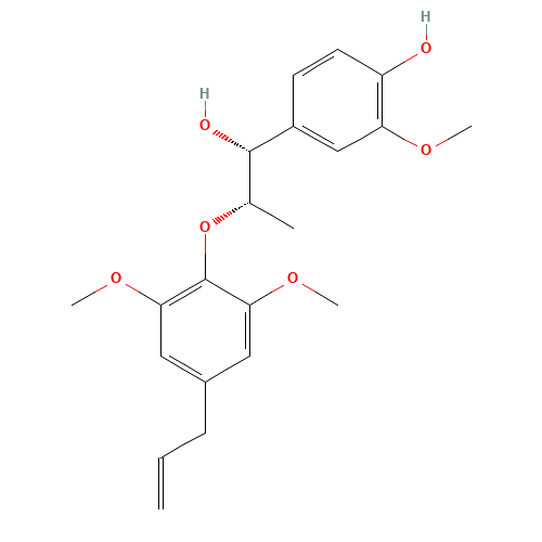 4-[(1R,2S)-2-(4-Allyl-2,6-dimethoxyphenoxy)-1-hydroxypropyl]-2-methoxyphenol (CAS: 171485-39-5) - Related Chemical Product