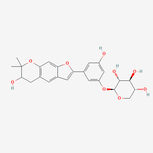 3-Hydroxy-5-(6-hydroxy-7,7-dimethyl-6,7-dihydro-5H-furo[3,2-g]chromen-2-yl)phenyl b-D-xylopyranoside (CAS: 102841-43-0) - Related Chemical Product