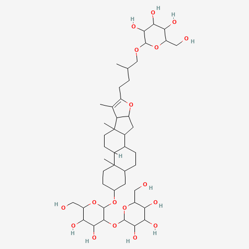 (8ξ,9ξ,14ξ)-26-(b-D-Glucopyranosyloxy)furost-20(22)-en-3-yl 2-O-b-D-glucopyranosyl-b-D-galactopyranoside (CAS: 139051-27-7) - Related Chemical Product