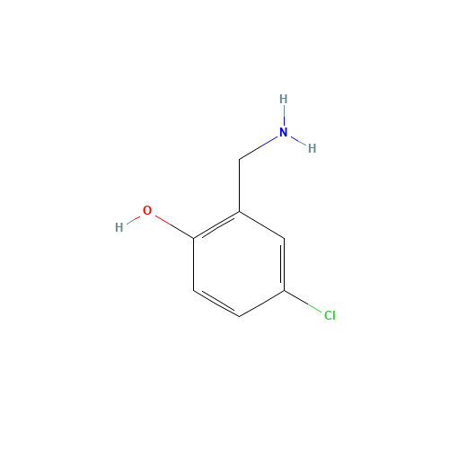2-Aminomethyl-4-chloro-phenol (CAS: 3970-05-6) - Chemical Structure and Molecular Formula 