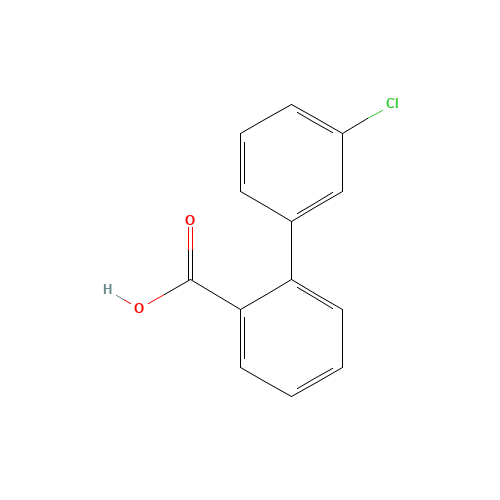 3'-Chlorobiphenyl-2-carboxylic acid (CAS: 73178-79-7) - Chemical Structure and Molecular Formula 