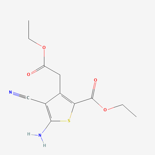 ethyl 5-amino-4-cyano-3-(2-ethoxy-2-oxoethyl)thiophene-2-carboxylate (CAS: 58168-20-0) - Related Chemical Product