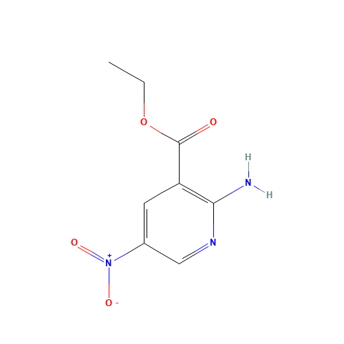 Ethyl 2-amino-5-nitronicotinate (CAS: 88312-65-6) - Chemical Structure and Molecular Formula 