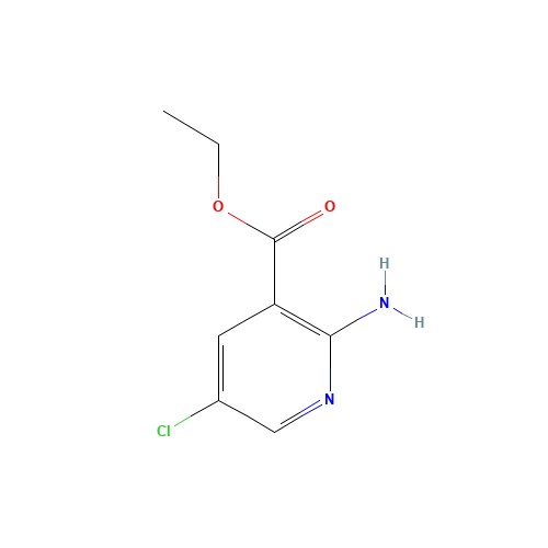 Ethyl 2-amino-5-chloronicotinate (CAS: 169495-51-6) - Chemical Structure and Molecular Formula 