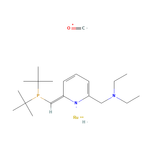 Carbon monooxide - [(2E)-2-{[bis(2-methyl-2-propanyl)phosphino]methylene}-6-[(diethylamino)methyl]-1(2H)-pyridinyl](hydrido)ruthenium (1:1) (CAS: 863971-63-5) - Related Chemical Product