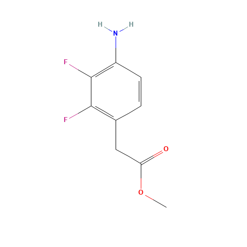 Methyl (4-Amino-2,3-difluorophenyl)acetate (CAS: 192650-56-9) - Chemical Structure and Molecular Formula 